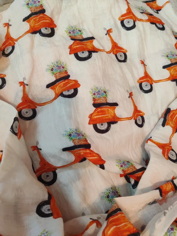 Linen Print #4 — Scooter Novelty Print