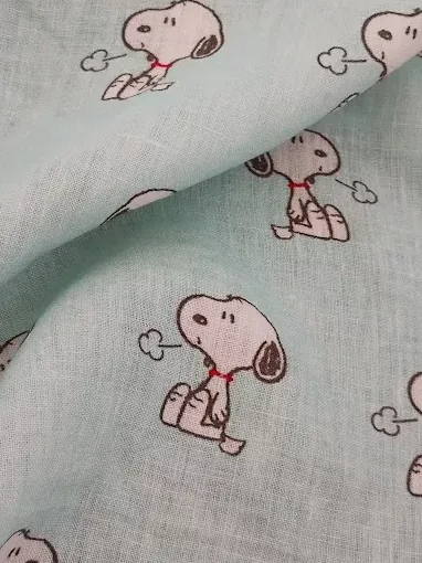 Linen Print #8 — Character Print on Mint